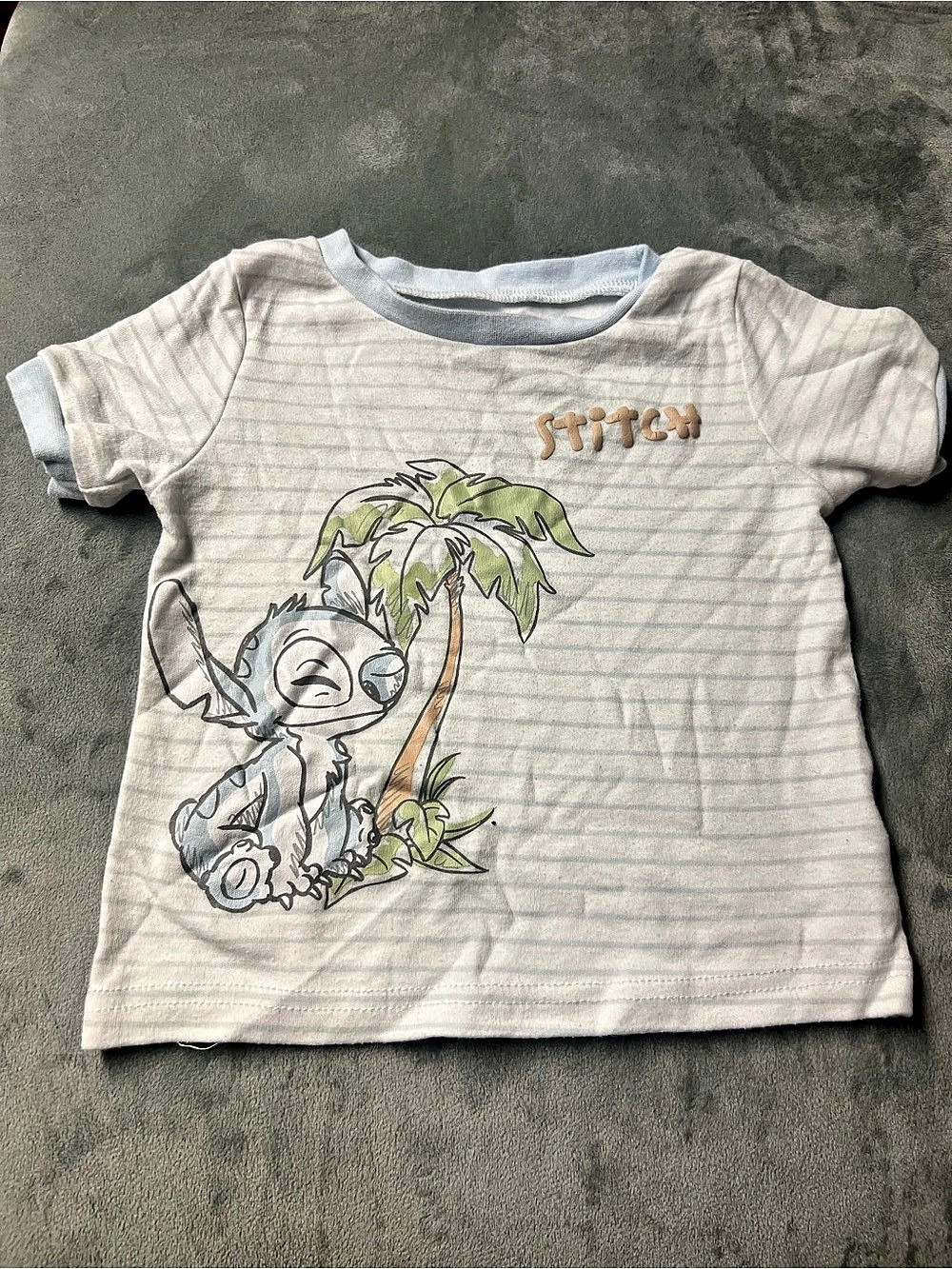 Disney Stitch Striped Tee Size 18-24M